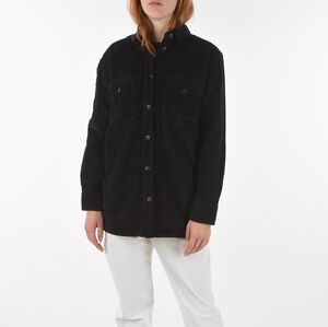 Woolrich Black Corduroy Long Sleeve Buttondown Shirt Womens Size Large